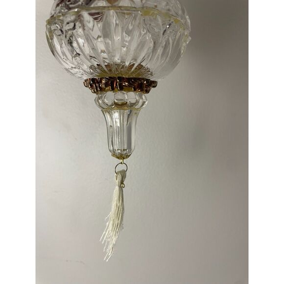 Set of 4 Clear Acrylic Christmas Ornaments Angel Finial Bulb Vintage 1989 - Picture 5 of 13